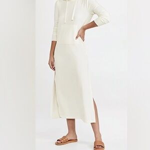 NWT Z Supply Ruffle Hoodie Dress in Cloud Dancer